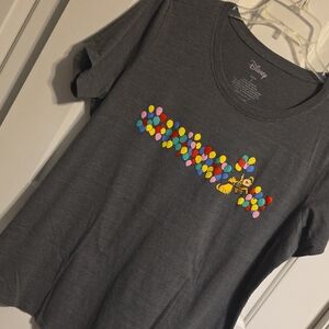 Disney Gray Tee with Colorful Up Design